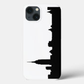 Coques Case-Mate iPhone Silhouette de New York noir et blanc (Verso)