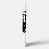 Coques Case-Mate iPhone Silhouette de palmiers blancs noirs (Verso / Droite)