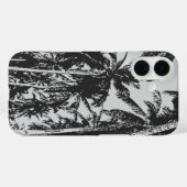 Coques Case-Mate iPhone Silhouetté de palmiers tropicaux (Verso (horizontal))