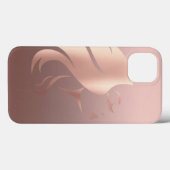 Coques Case-Mate iPhone Silhouette de visage de fille cool moderne (Verso (horizontal))