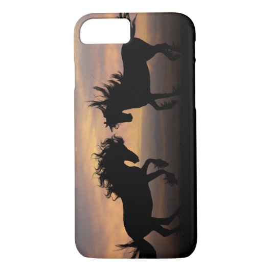 Coques Case-Mate iPhone Silhouette des chevaux sauvages (Dos)
