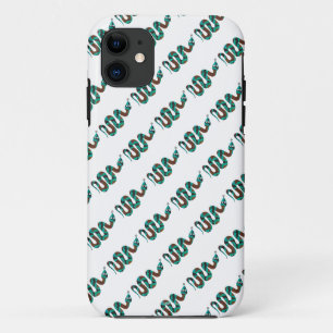 Coque Case-Mate Pour iPhone Silhouette d'impression Brown et Turquoise de serp