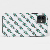 Coques Case-Mate iPhone Silhouette d'impression Brown et Turquoise de serp (Dos (Horizontal))