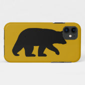 Coques Case-Mate iPhone Silhouette d'ours noir avec la couleur faite sur (Dos (Horizontal))