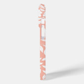 Coques Case-Mate iPhone Silhouette florale sur rose (Verso / Gauche)