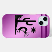 Coques Case-Mate iPhone Silhouette Kokopelli sur Purple (Verso (horizontal))
