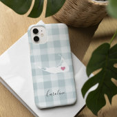 Coques Case-Mate iPhone Silhouette Nantucket sur plaque de menthe rustique
