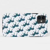 Coques Case-Mate iPhone Silhouette noir et bleu Zebra (Dos (Horizontal))