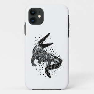 Case-Mate iPhone Case Silhouette noire d'un crocodile