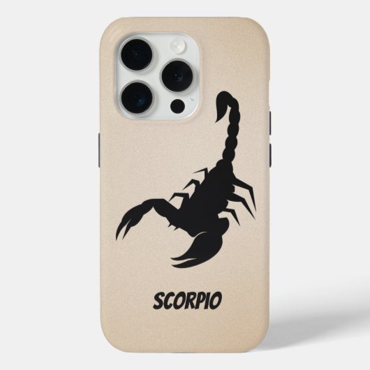 Coques Case-Mate iPhone Silhouette noire Scorpion avec nom sur sable (Verso)