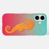Coques Case-Mate iPhone Silhouette orange de Seahorse Simple nautique (Verso (horizontal))