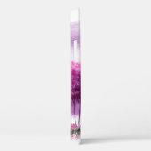 Coques Case-Mate iPhone silhouette rose et violette des arbres contre le d (Verso / Droite)