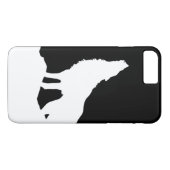 Coques Case-Mate iPhone Silhouette Wolf Howf noir et blanc (Dos (Horizontal))