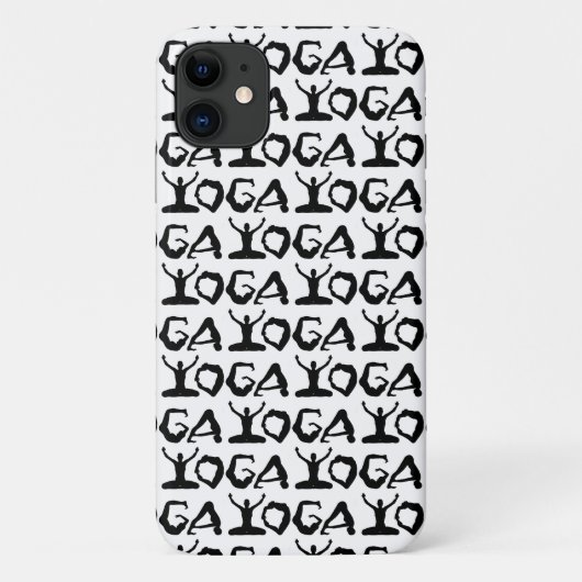 Coques Case-Mate iPhone Silhouettes De Yoga Noir Et Blanc (Dos)
