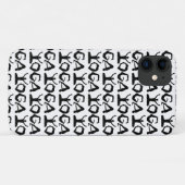 Coques Case-Mate iPhone Silhouettes De Yoga Noir Et Blanc (Dos (Horizontal))