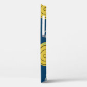 Coques Case-Mate iPhone Silhouettes d'escargots : jaune, motif rose. (Verso / Gauche)