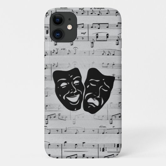 Coques Case-Mate iPhone Silver Art unit les masques de théâtre (Dos)