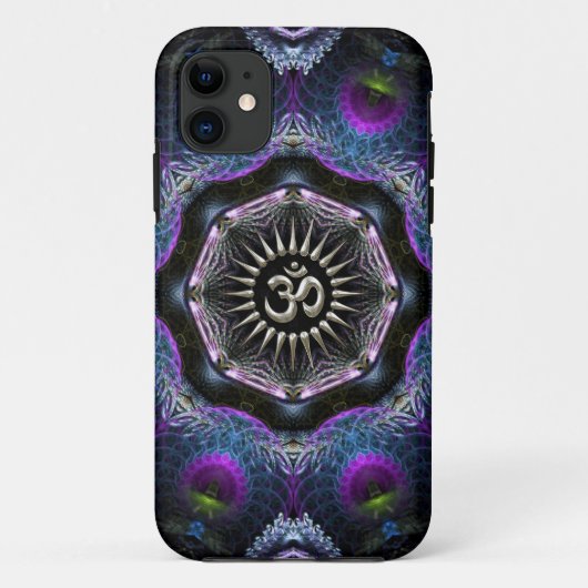 Coques Case-Mate iPhone Silver Aum Hexagon Fantasy Fractals (Dos)