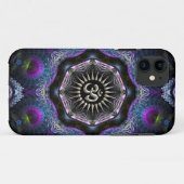 Coques Case-Mate iPhone Silver Aum Hexagon Fantasy Fractals (Dos (Horizontal))