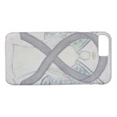 Coques Case-Mate iPhone Silver Awareness Ribbon Angel Personnalisé iPhone (Dos (Horizontal))