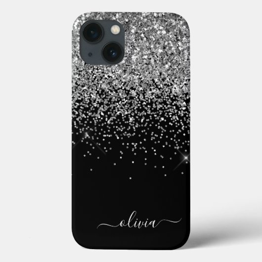 Coques Case-Mate iPhone Silver Black Girl Parties scintillant étincelante  (Verso)