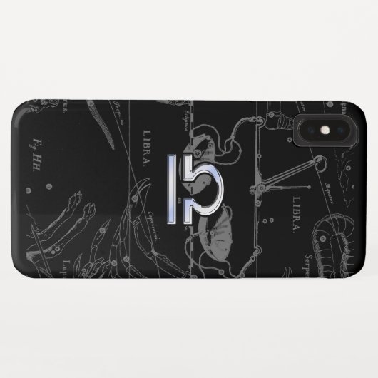 Coques Case-Mate iPhone Silver Chrome Libra Zodiac Connexion Hevelius (Dos (Horizontal))