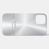 Coques Case-Mate iPhone Silver faux acier inoxydable accent argent (Verso (horizontal))