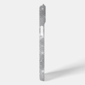 Coques Case-Mate iPhone Silver Glitter Glam Bling Personalized (Verso / Droite)