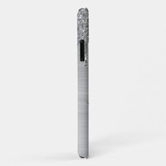 Coques Case-Mate iPhone Silver Glitter Sparkle Eyelashes Monogram (Dos/Droite)