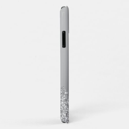 Coques Case-Mate iPhone Silver Glitter Sparkle Eyelashes Monogram (Dos/Droite)