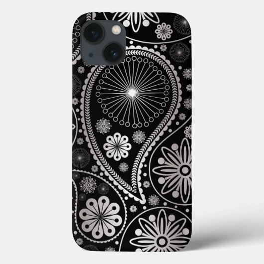 Coques Case-Mate iPhone Silver paisley (Verso)