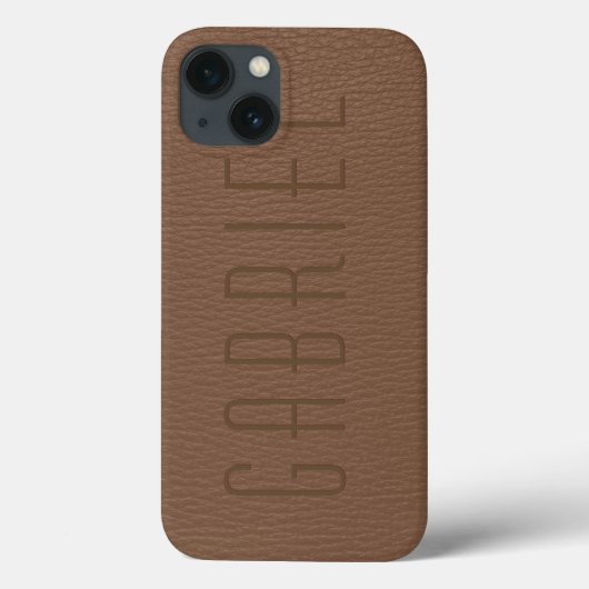 Coques Case-Mate iPhone Simple apparence en cuir rouge Faux (Verso)