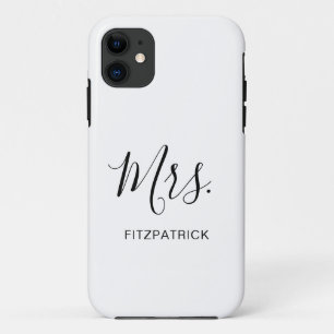 Case-Mate iPhone Case Simple Blanc Madame Nom Nouveau Nom Mariée Mariage
