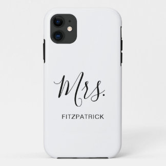 Case-Mate iPhone Case Simple Blanc Madame Nom Nouveau Nom Mariée Mariage
