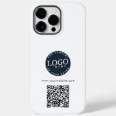 Coques Case-Mate iPhone Simple Business Logo and QR Code Custom (Verso)