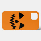 Coques Case-Mate iPhone Simple Citrouille d'Halloween face fantôme flippan (Verso (horizontal))