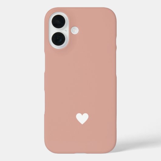 Coques Case-Mate iPhone Simple Coeur Blush rose moderne Amour Valentines (Verso)