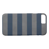 Coques Case-Mate iPhone Simple Cool Manly Texture gris bleu rayé (Dos (Horizontal))