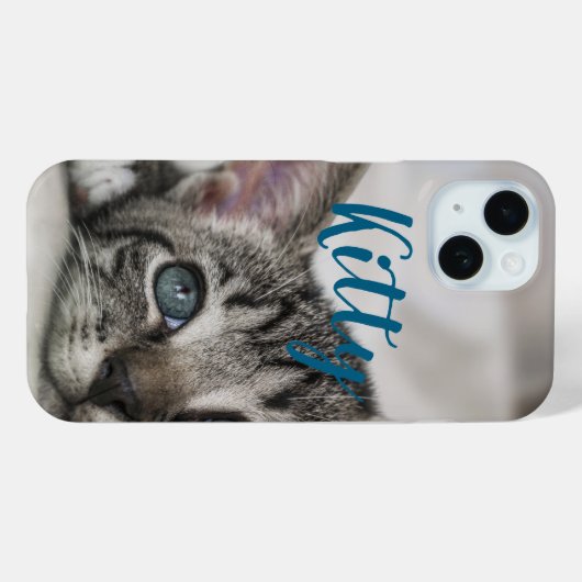 Coques Case-Mate iPhone Simple Custom Pet Name and Photo  (Verso (horizontal))