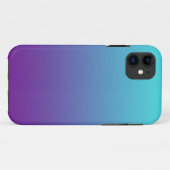 Coques Case-Mate iPhone Simple dégradé Arrière - plan Turquoise Bleu pourp (Dos (Horizontal))