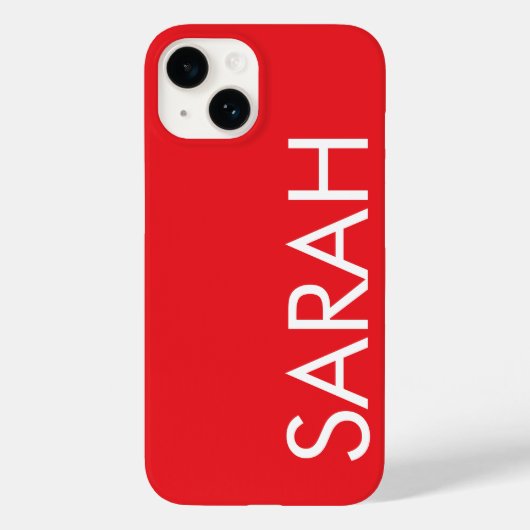 Coques Case-Mate iPhone Simple Design Moderne Nom Classique Classique Roug (Verso)