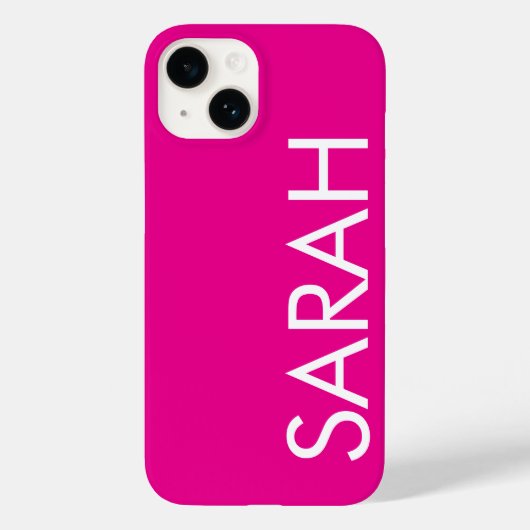 Coques Case-Mate iPhone Simple Design Moderne Nom Classique Rose Couleur (Verso)