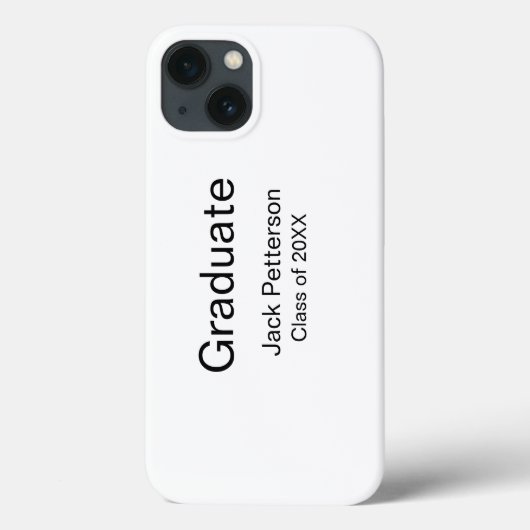 Coques Case-Mate iPhone simple diplôme minimal ajouter nom classe moderne (Verso)