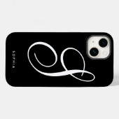 Coques Case-Mate iPhone Simple élégance chic noir et blanc Script (Verso (horizontal))