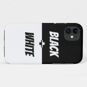 Coques Case-Mate iPhone Simple élégance noire et blanche ! (Dos (Horizontal))