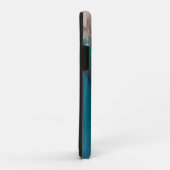 Coques Case-Mate iPhone Simple Elégant Blue Beach Typographie Monogramme N (Dos/Droite)