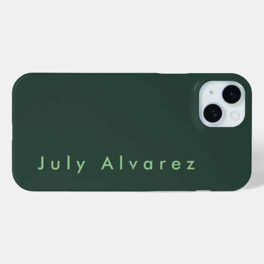 Coques Case-Mate iPhone Simple Elegant Grayish Green Minimalist Ajouter un (Verso (horizontal))