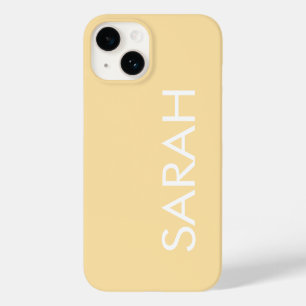 Coque Pour iPhone 14 Simple Élégant Moderne Classique Nom Crème COULEUR
