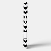 Coques Case-Mate iPhone Simple Elegant noir et blanc Chevron Monogramme (Verso / Droite)