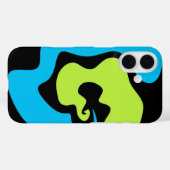 Coques Case-Mate iPhone Simple et élégant Bleu vert noir formes Abstraites (Verso (horizontal))